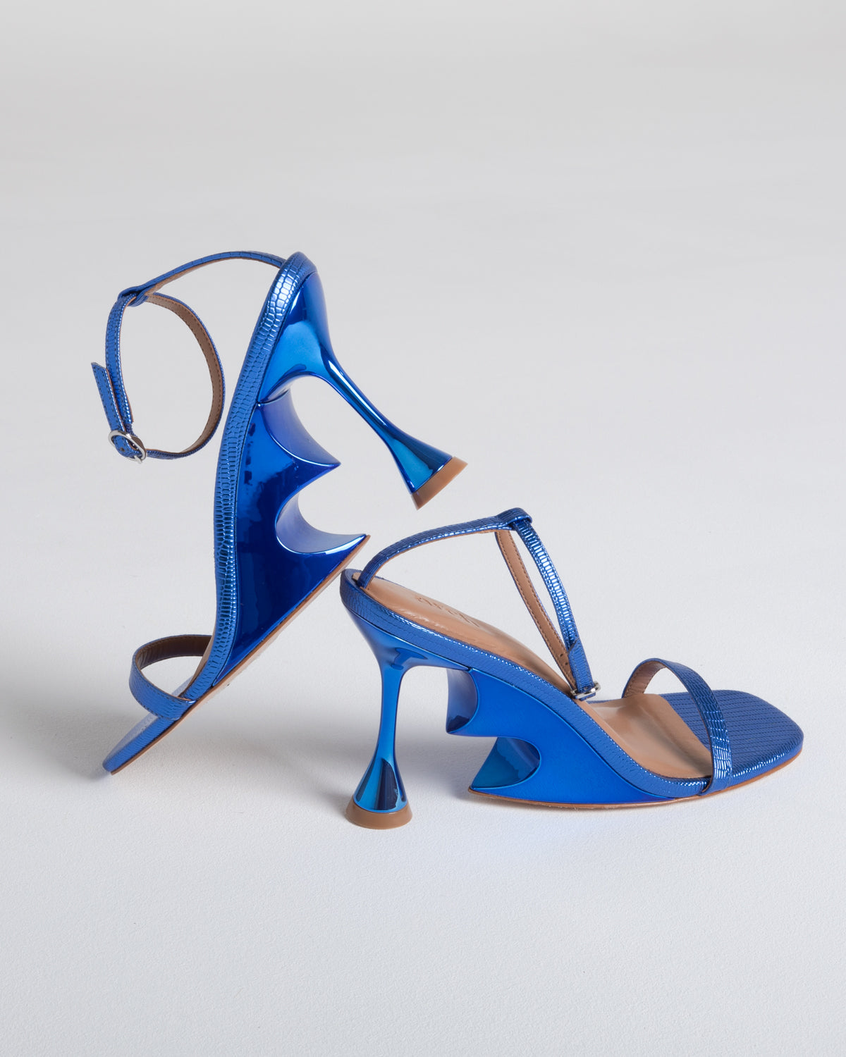 cobalt blue womens dress shoes Oasis Cobalt Blue Satin Sandals Heels 39 Women's